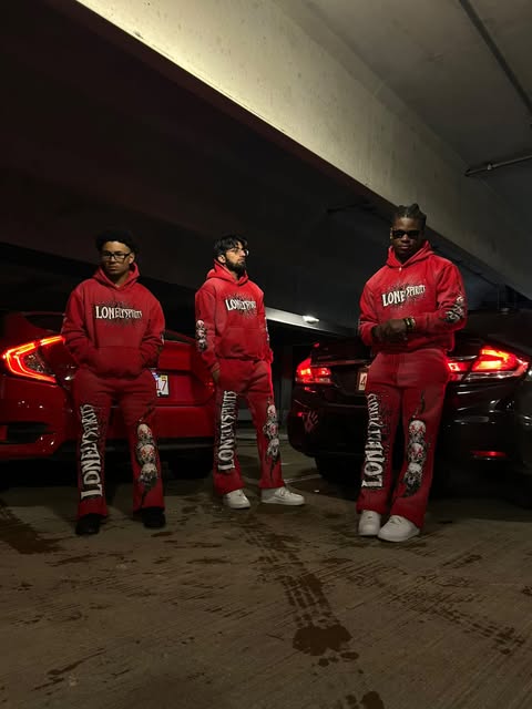 Red Sun Faded LonelySpirits Tracksuit